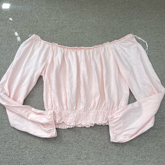 PacSun Tops - Pacsun pink off shoulder cropped blouse